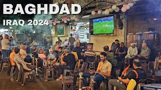 Baghdad AlKifah Street Night Walk  Iraq 2024 [upl. by Easlehc]