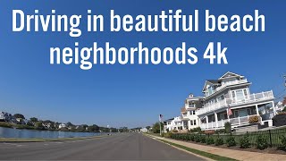 Driving in American beach neighborhoods  Bradley Beach New Jersey 🇺🇸 4k [upl. by Elysha]