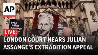 LIVE Outside London court as Julian Assange’s lawyers appeal against his extradition [upl. by Ilojna]