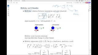 Particle Physics Lecture 5 Helictiy and Chirality [upl. by Nahshon]