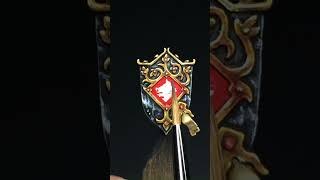 Freeguild Cavaliers Painting and applying transfer decal on the Cavaliers Shield Cities of Sigmar [upl. by Annodas]