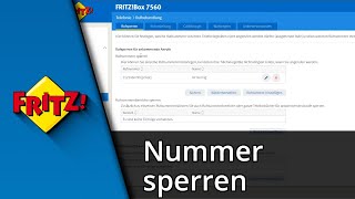 FritzBox Nummer sperren Eingehende amp ausgehende Anrufe ✅ Tutorial [upl. by Orthman]