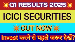 ICICI Securities Q1 Results 2024 🔴 ICICI Securities Results 🔴 ICICI Securities Share Latest News [upl. by Easton832]