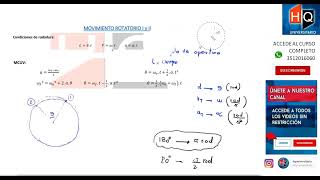 UNIDAD 07  MOVIMIENTO ROTATORIO  FISICA I  CIENCIAS QUIMICAS UNC [upl. by Kemble]