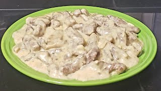 Creamy Beef Stroganoff  How i cook Beef Stroganoff  Faye ODell [upl. by Asylem522]