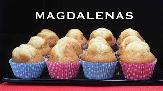 MAGDALENAS CASERAS CON COPETE I LA RECETA QUE FUNCIONA [upl. by Enidlarej]