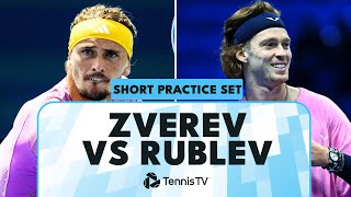 Alexander Zverev amp Andrey Rublev Practice Set Highlights  Paris 2024 [upl. by Haibot]