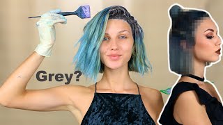 Dyeing my Blue hair Dark Grey [upl. by Bertero]