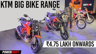 KTM HighPerformance Motorcycle Range Launched at ₹475 Lakh in India  PowerDrift QuickEase [upl. by Atnahc906]