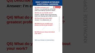 5 Most Common Interview Questions and Answers [upl. by Soo]