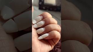 Nail Extension 😱😱 nailextension nailreview nailremover nails whitenails shorts acrylicnails [upl. by Afinom]