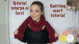 TUTORIAL SCIARPA con TRECCE AI FERRI [upl. by Alim]