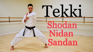 Tekki Shodan Tekki Nidan amp Tekki Sandan FULL TUTORIAL [upl. by Nylyram]