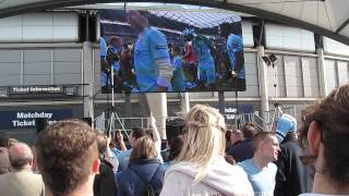 City Square lifting trophy  Manchester City CHAMPIONS 2012 [upl. by Eiramyelhsa408]