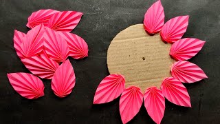 Beautiful paper flower wall hangingwall hangingpaper craft wall hangingdiyRudiartcraftlover [upl. by Ahsaeym363]