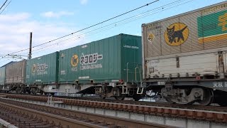 20141225 貨物列車1050レ 年末へ向けラストスパート 満載！！！ [upl. by Turino589]