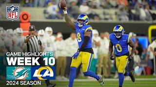 Miami Dolphins vs Los Angeles Rams Game Highlights  NFL 2024 Season Week 10 [upl. by Cohe]