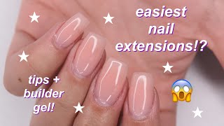 HOW TO nail extensions w tips amp builder gel [upl. by Cinnamon]