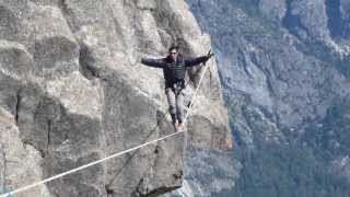 Tightrope walker falls off the top of Yosemite Falls [upl. by Karlotte]