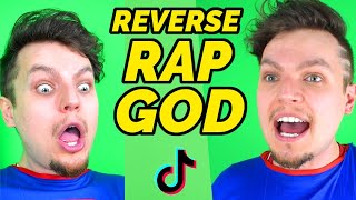 Doing the Fast Part of RAP GOD in Reverse  TikTok Compilation FULL SERIES [upl. by Dorion485]