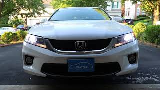 LASFIT 6000K LED Bulbs Honda Accord Coupe White LED Headlight Bulb Conversion [upl. by Feilak]