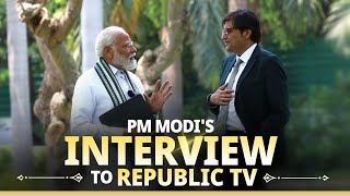 Live PM Modis interview to Republic TV [upl. by Madlin]