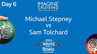 World Indoor Bowls Championship 2023  Michael Stepney vs Sam Tolchard  Day 6 Match 1 [upl. by Ennaxor]