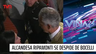 Alcaldesa Ripamonti se despide de Andrea Bocelli en el Social Room  Viña2024 [upl. by Orual]