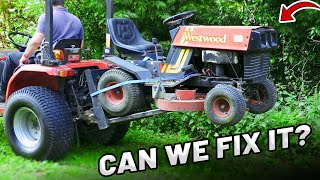 BARN FIND TRACTOR MOWER  Can We Fix It [upl. by Ilyak]