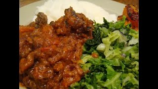 Dont Just Eat Biltong Try It In This Peanut Biltong Stew with Sadza amp Greens Food From Zimbabwe [upl. by Yahsed]