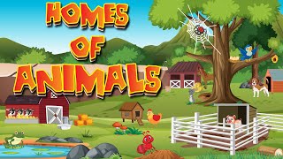 Animal Homes for Kids  Where Do Animals Live [upl. by Paquito459]