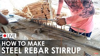 Stirrups  How to Make Rebar Stirrups for concrete beam  Stirrup [upl. by Cort]