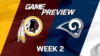 Washington Redskins vs Los Angeles Rams  Week 2 Game Preview  NFL [upl. by Saudra]