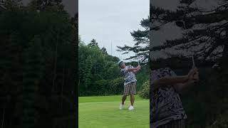 《小手先ちょん打法》中弾道フック🏌️‍♂️ golf ゴルフ ゴルフスイング ドライバーショット パーシモンhage [upl. by Inafets187]