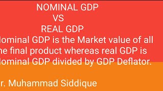 Nominal GDP vs Real GDP [upl. by Llerdna]