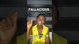 How to correctly pronounce FALLACIOUS pronunciation english shorts [upl. by Salli]