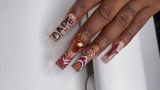 BAPE Acrylic Nail Art  Nail Designs [upl. by Aillicec]