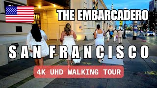 Embarcadero Evening Walk In San Francisco 4K 60fps [upl. by Ynneh669]