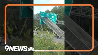 Truck Bed Stuck in Overhead Sign [upl. by Haila360]