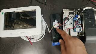 biometric motorised lock connections with video door phone and 12 volt adaptor [upl. by Aloke]