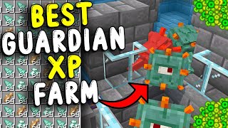 The BEST Guardian XP Farm In Minecraft Bedrock 121 [upl. by Amatruda526]