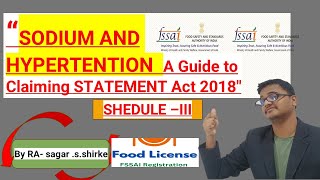 Understanding Sodium amp Hypertension How the 2018 Claims Regulation Protects You  FSSAI Guidelines [upl. by Gundry751]