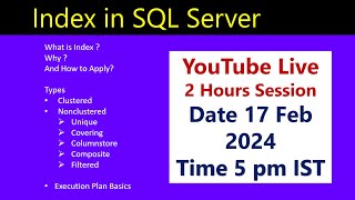 index in sql server  index in sql  indexing in dbms [upl. by Ettevey]