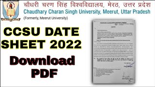 How to download CCSU date sheetCCS university ki date sheet kaise dekheccsu ccsunewsdatesheet [upl. by Zephan]