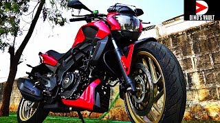 Dominar 400 2018 First Ride Review Red Matte black Walkaround BikesDinos [upl. by Yliram892]