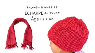 BONNET AU TRICOT POUR ENFANT 46 ans [upl. by Soule]