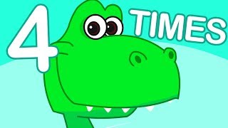 4 Times Table Song MATH SONG for Preschoolers amp Kids  Learn X4 Multiplication [upl. by Enhpad]