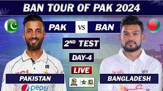 PAKISTAN vs BANGLADESH 2ND TEST MATCH DAY 4 LIVE SCORES  PAK vs BAN LIVE MATCH  PAK SESSION 1 [upl. by Eduj133]