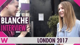 Blanche Belgium 2017 Interview  London Eurovision Party 2017 [upl. by Giesser564]