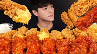 바삭 끝판왕 KFC 크리스피 통다리치킨 갓양념치킨 먹방 KFC FRIED CHICKEN MUKBANG ASMR EATING SOUNDS [upl. by Marchall90]